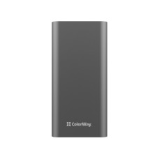 Батарея універсальна ColorWay 20 000 mAh PD/20W, QC/3.0, USB-C/Micro-USB/Lightning/USB-A max.22.5W Gray (CW-PB200LPH3GR-PDD)