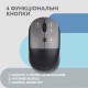 Мышка 2E MF218 Silent Wireless/Bluetooth Black/Grey (2E-MF218WBG)