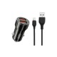 Зарядное устройство XO CC48 Smart Metal 2USB + cable Lightning (XO-CC48i-BK)