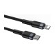 Дата кабель USB-C to Lightning 1.0m 18W 2.1A Cafule Black-Grey Baseus (CATLKLF-G1)