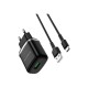 Зарядное устройство BOROFONE BA36A High speed single port QC3.0 charger set(Type-C) Black (BA36ACB)