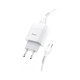 Зарядное устройство HOCO C72A Glorious single port charger set(Type-C) White (6931474713018)