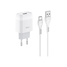 Зарядное устройство HOCO C72A Glorious single port charger set(Type-C) White (6931474713018)