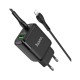 Зарядное устройство HOCO N5 Favor dual port PD20W+QC3.0 (cable C to iP) Black (6931474738912)