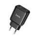 Зарядное устройство HOCO N5 Favor dual port PD20W+QC3.0 (cable C to iP) Black (6931474738912)