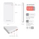 Батарея універсальна ColorWay 10 000 mAh Slim (USB QC3.0 + USB-C Power Delivery 18W) White (CW-PB100LPG3WT-PD)