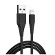 Зарядное устройство ColorWay 1USB Quick Charge 3.0 (18W) black + cable Lightning (CW-CHS013QCL-BK)