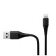 Зарядное устройство ColorWay 1USB Quick Charge 3.0 (18W) black + cable Lightning (CW-CHS013QCL-BK)