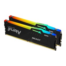 Модуль памяти для компьютера DDR5 32GB (2x16GB) 5200 MHz Beast RGB AM5 Black Kingston Fury (ex.HyperX) (KF552C36BBEAK2-32)