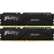 Модуль памяти для компьютера DDR5 64GB (2x32GB) 5600 MHz FURY Beast Black Kingston Fury (ex.HyperX) (KF556C40BBK2-64)