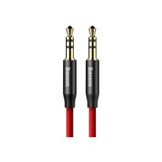 Кабель мультимедійний Jack 3.5mm Yiven M30 M/M 1m red-black Baseus (CAM30-B91)