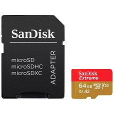 Карта памяти SanDisk 64GB microSD class 10 UHS-I Extreme For Action Cams and Dro (SDSQXAH-064G-GN6AA)