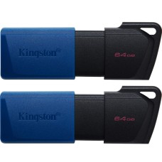 USB флеш накопичувач Kingston 2x64GB DataTraveler Exodia M Black/Blue USB 3.2 (DTXM/64GB-2P)