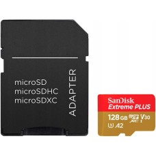 Карта памяти SanDisk 128GB microSD class 10 V30 Extreme PLUS (SDSQXBD-128G-GN6MA)