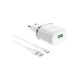 Зарядное устройство BOROFONE BA36A High speed single port QC3.0 charger set(Type-C) White (BA36ACW)