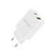 Зарядное устройство BOROFONE BA56A Lavida dual port PD20W+QC3.0 charger White (BA56AW)