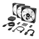 Кулер для корпуса Corsair iCUE Link QX120 RGB PWM PC Fans Starter Kit with iCUE Link System Hub (CO-9051002-WW)