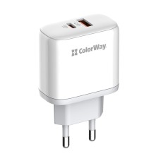 Зарядний пристрій ColorWay Power Delivery Port PPS USB (Type-C PD+ USB QC3.0) (45W) white (CW-CHS042PD-WT)