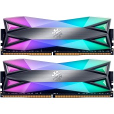 Модуль памяти для компьютера DDR4 16GB (2x8GB) 3600 MHz Spectrix D60G RGB Tungsten Gray ADATA (AX4U36008G18I-DT60)