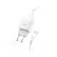 Зарядний пристрій HOCO C73A Glorious dual port charger set(Type-C) White (6931474713070)