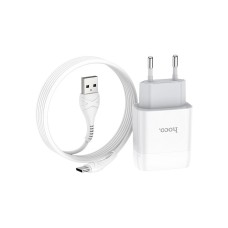 Зарядное устройство HOCO C73A Glorious dual port charger set(Type-C) White (6931474713070)