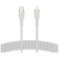 Дата кабель USB-С to Lightning 1.0m BRAIDED SILICONE white Belkin (CAA011BT1MWH)