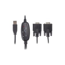 Переходник USB 2.0 to 2хCOM (9+25pin) 1.4m Viewcon (VE591)