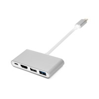 Переходник Type-C (M) to 4*USB 2.0/3.0, HDMI, Type-C (F) PowerPlant (CA911707)