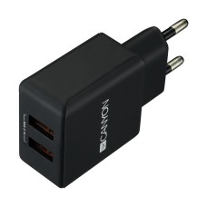 Зарядное устройство Canyon 2xUSB AC (CNE-CHA03B)