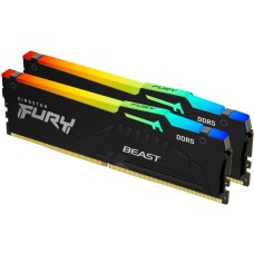 Модуль памяти для компьютера DDR5 64GB (2x32GB) 5600 MHz FURY Beast RGB Kingston Fury (ex.HyperX) (KF556C40BBAK2-64)