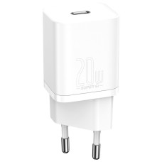 Зарядное устройство Baseus Super Si 1C 20W With Simple Wisdom Data Cable Type-C/iP White (TZCCSUP-B02)