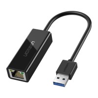 Переходник USB 3.0 to Ethernet RJ45 1000 Mb CR111 Black Ugreen (20256)