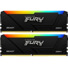 Модуль памяти для компьютера DDR4 32GB (2x16GB) 3733 MHz Beast Black RGB Kingston Fury (ex.HyperX) (KF437C19BB12AK2/32)