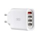 Зарядное устройство XO L100 4USB (1USB QC3.0 + 3USB 2.4A) 18W White (XO-L100)