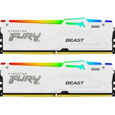 Модуль памяти для компьютера DDR5 32GB 5200 MHz FURY Beast White RGB Kingston Fury (ex.HyperX) (KF552C40BWAK2-32)