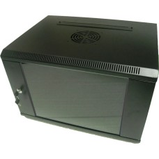 Шафа настінна Hypernet 6U 19" 600x350 (WMNC-35-6U-FLAT-AC-BLACK)