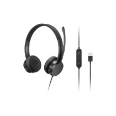 Наушники Lenovo USB-A Wired Stereo On-Ear Black (4XD1K18260)