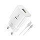 Зарядное устройство T-Phox TCC-124 Pocket USB + MicroUSB cable White (TCC-124 (W)+Micro)