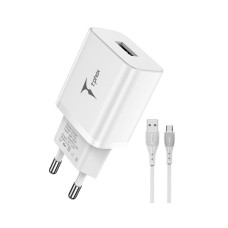 Зарядний пристрій T-Phox TCC-124 Pocket USB + MicroUSB cable White (TCC-124 (W)+Micro)