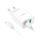 Зарядний пристрій HOCO C80A Plus Rapido PD20W+QC3.0 charger set(C to C) White (6931474779908)