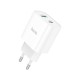 Зарядний пристрій HOCO C80A Plus Rapido PD20W+QC3.0 charger set(C to C) White (6931474779908)