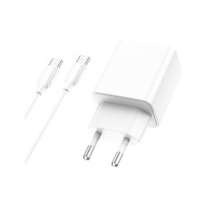 Зарядний пристрій BOROFONE BA67A charger set (Type-C to Type-C) White (BA67ACCW)