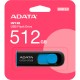 USB флеш накопичувач ADATA 512GB AUV 128 Black/Blue USB 3.2 (AUV128-512G-RBE)