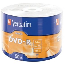 Диск DVD Verbatim 4.7Gb 16X Wrap-box 50pk Extra MATT SILVER (43791)