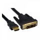 Кабель мультимедийный HDMI to DVI 18+1pin M, 0.5m Cablexpert (CC-HDMI-DVI-0.5M)