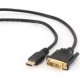 Кабель мультимедийный HDMI to DVI 18+1pin M, 0.5m Cablexpert (CC-HDMI-DVI-0.5M)