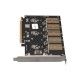 Контроллер Frime PCI-E-5xM.2 (B Key) WCH382L (ECF-PCIEtoSSD010)