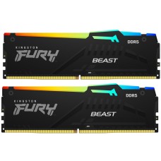 Модуль памяти для компьютера DDR5 16GB (2x8GB) 4800 MHz FURY Beast RGB Kingston Fury (ex.HyperX) (KF548C38BBAK2-16)