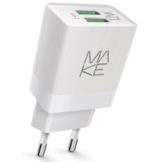 Зарядное устройство MAKE 12W 2.4A+2.4А White (MCW-221WH)