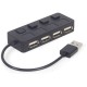 Концентратор Gembird USB 2.0 4 ports switch black (UHB-U2P4-05)